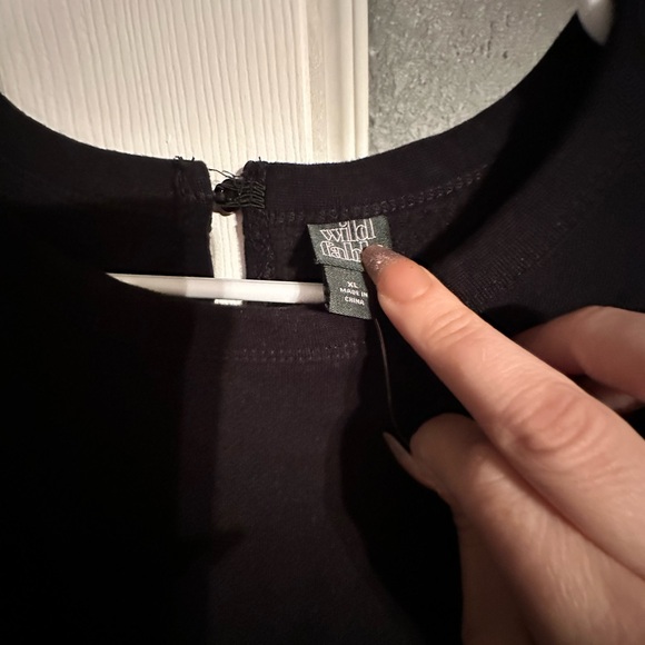 Wild Fable Black Jumpsuit with Long Sleeves and Elastic Waist - Picture 4 of 5